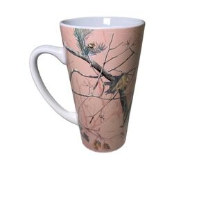 Gander Mtn Realtree Camo Tall Coffee Mug Peach Tan 2000s Ceramic 16oz